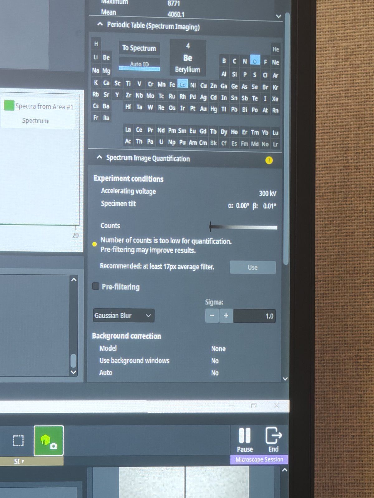 Pixel count indicator
