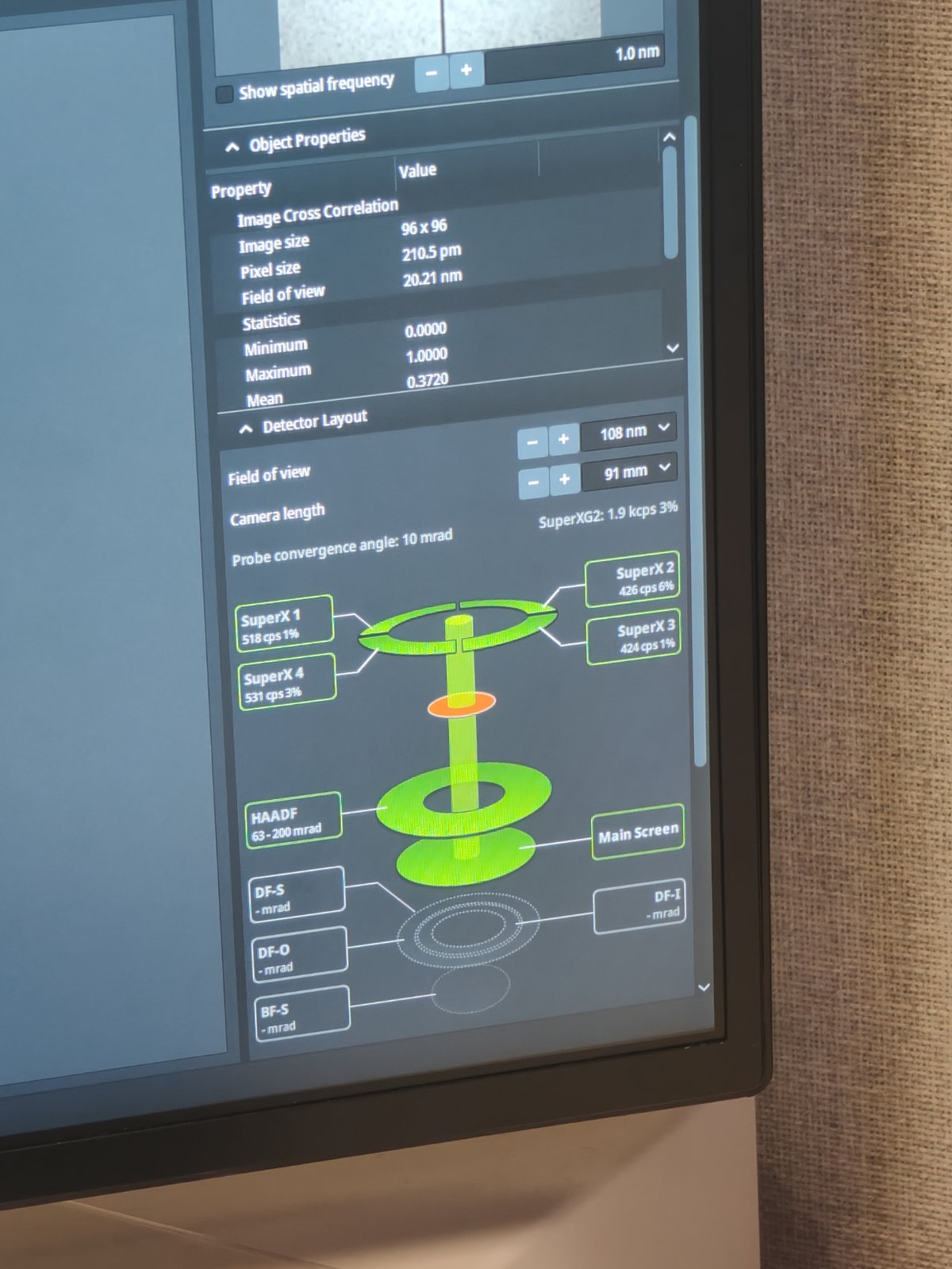 Velox EDS spectrum view