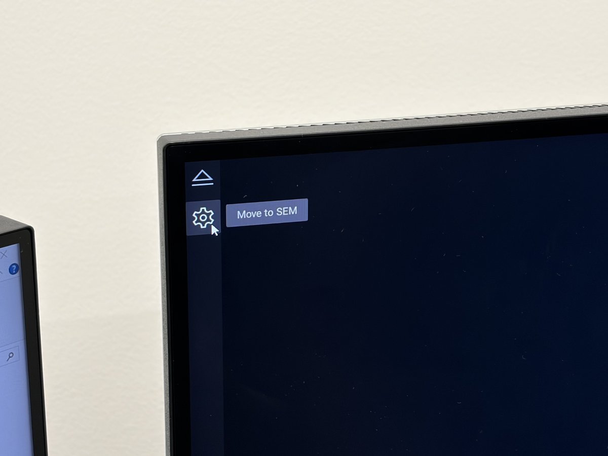 Move to SEM button in the left sidebar of the Phenom software