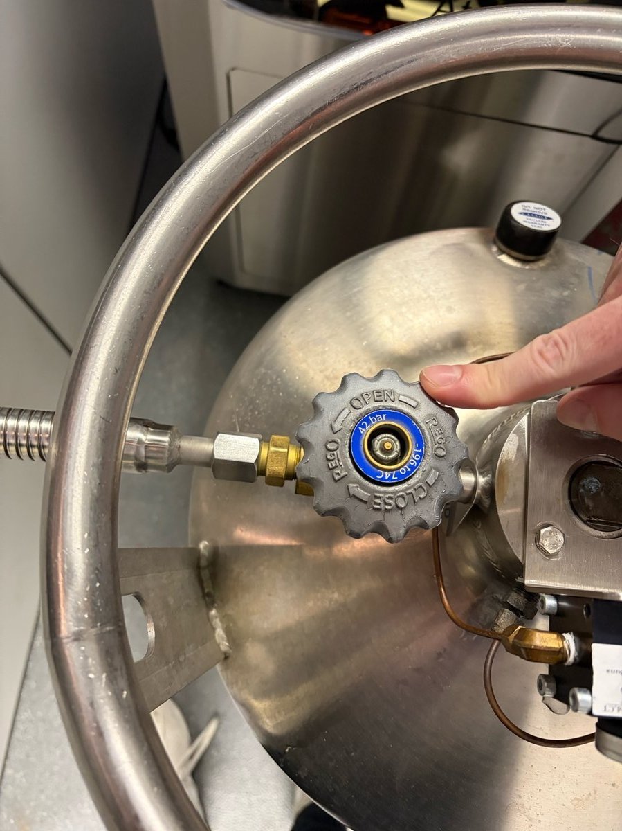 REGO valve showing OPEN and CLOSE directions