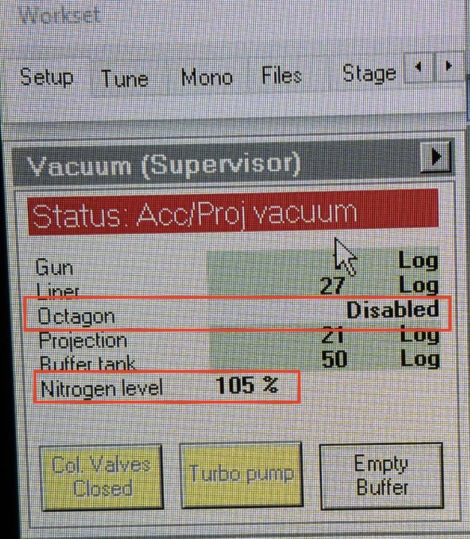 Vacuum Supervisor with Octagon Disabled