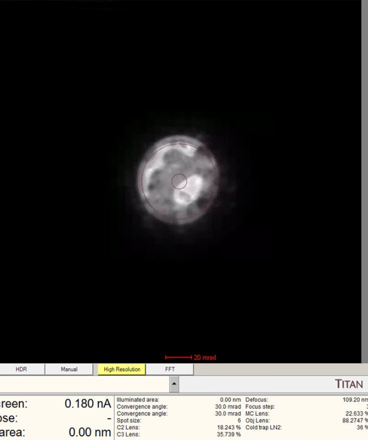 Ronchigram after centering