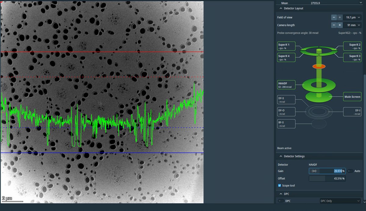 Detector settings panel