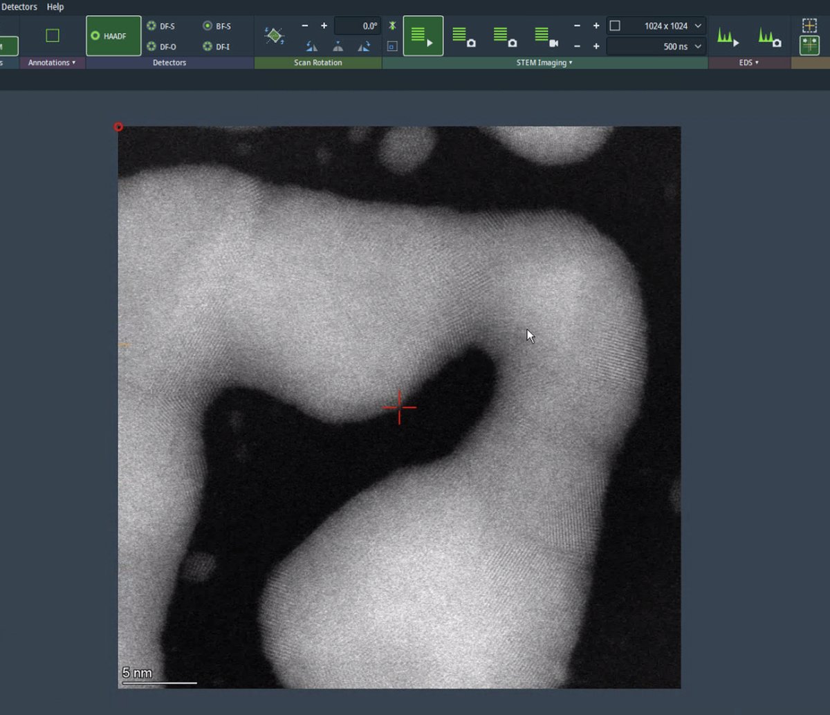 Atomic resolution HAADF image