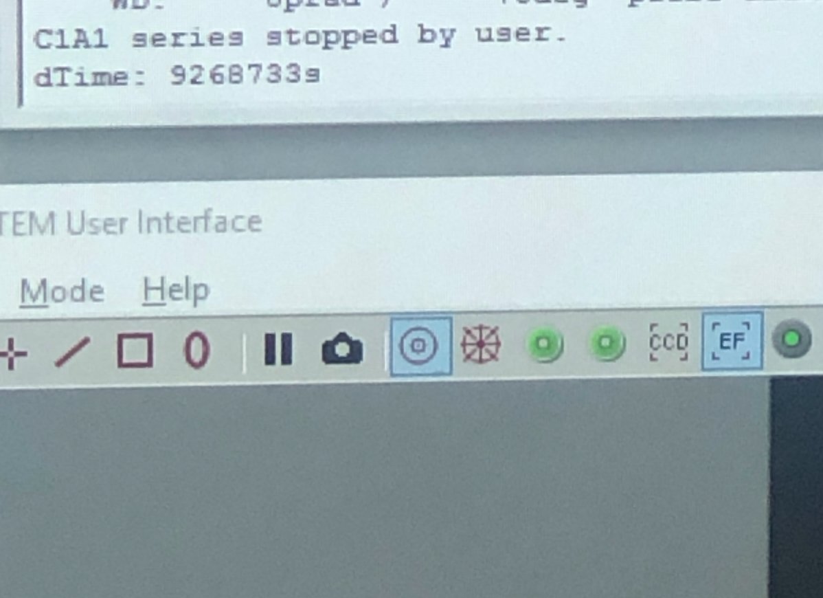 HAADF detector settings in TEMUI interface