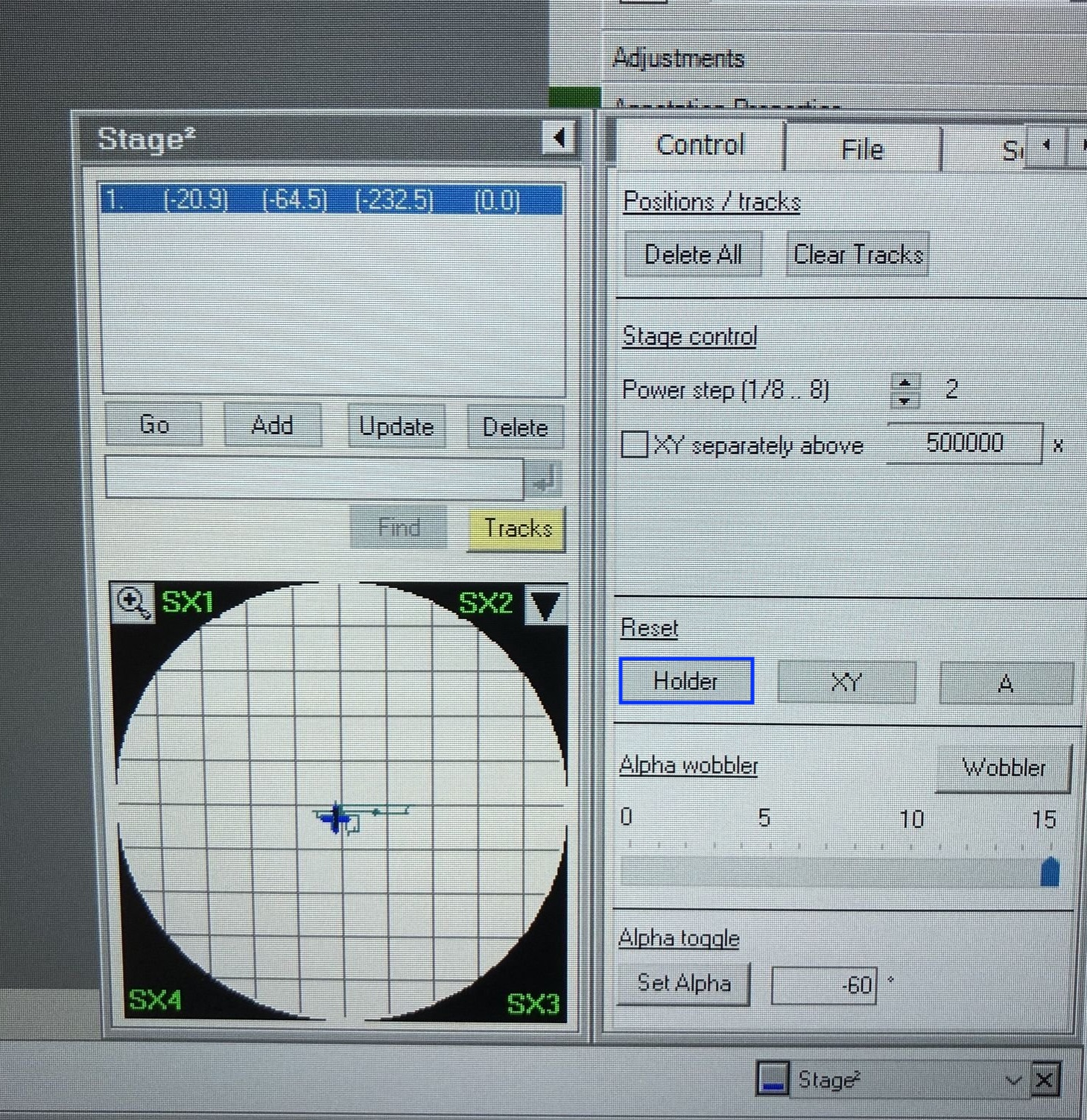 Reset holder button in TEMUI