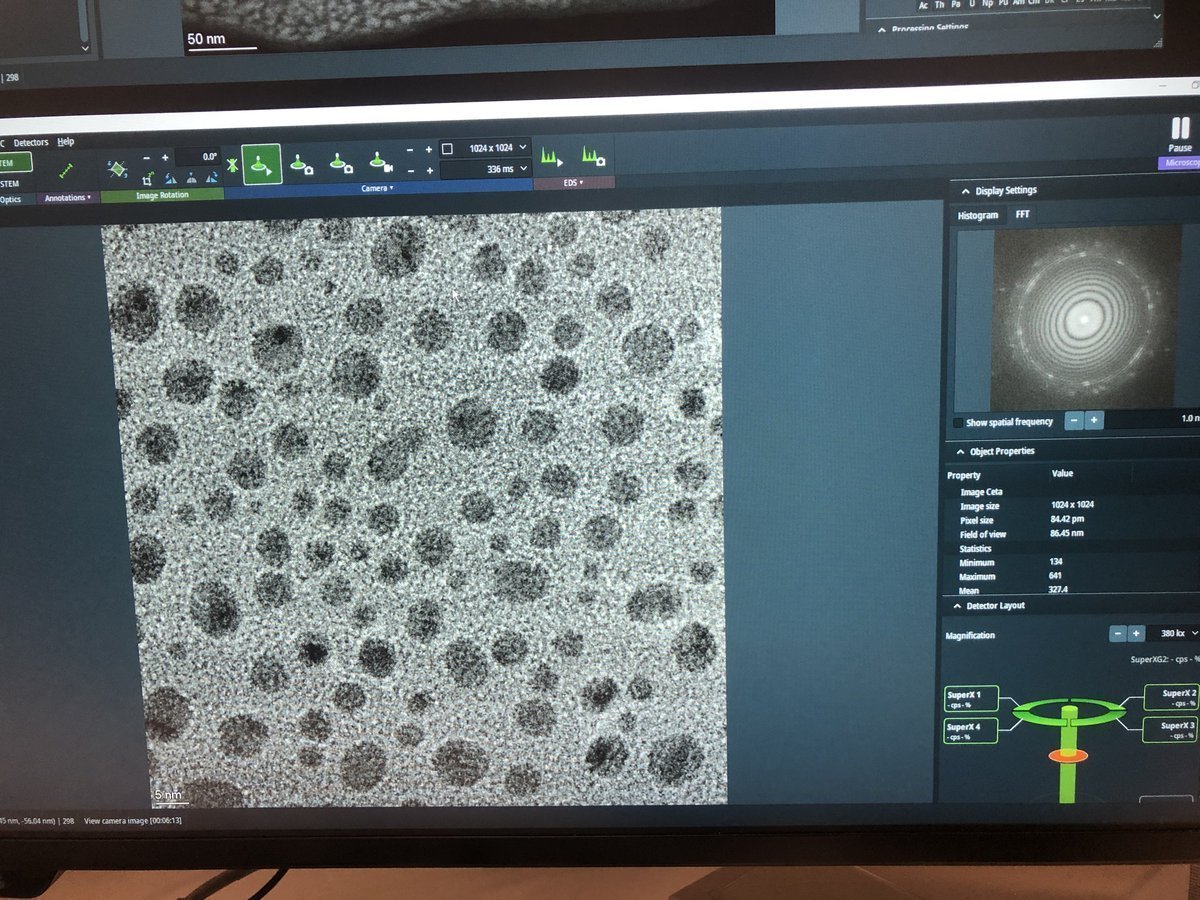 Underfocus: bright edge fringes