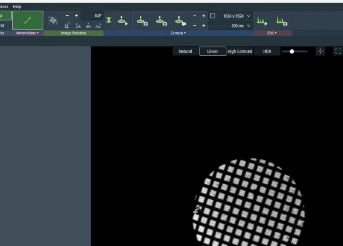 Velox annotation toolbar in use on a bright-field image