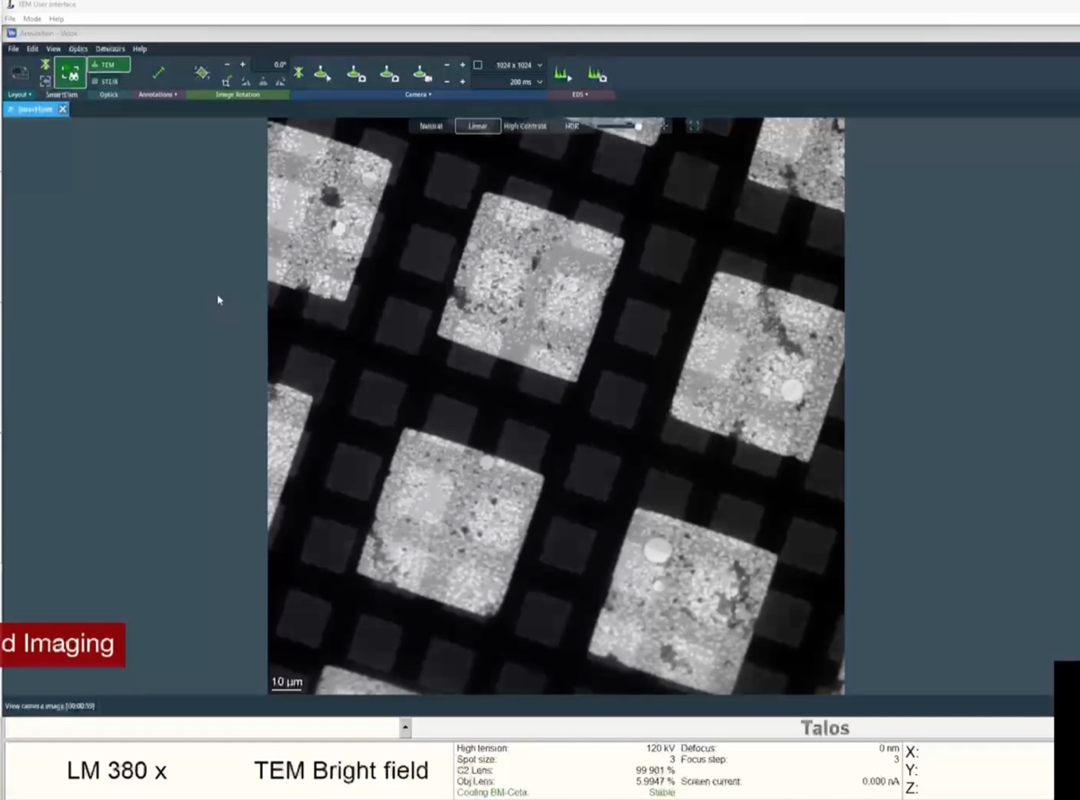 Bright-field image at intermediate magnification