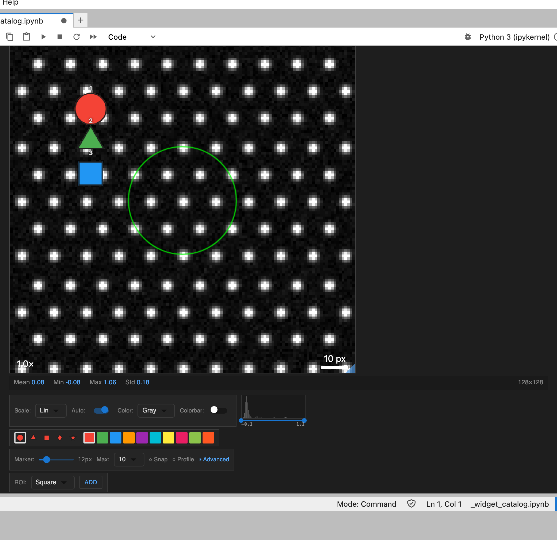 Mark2D + Points + ROI (dark)