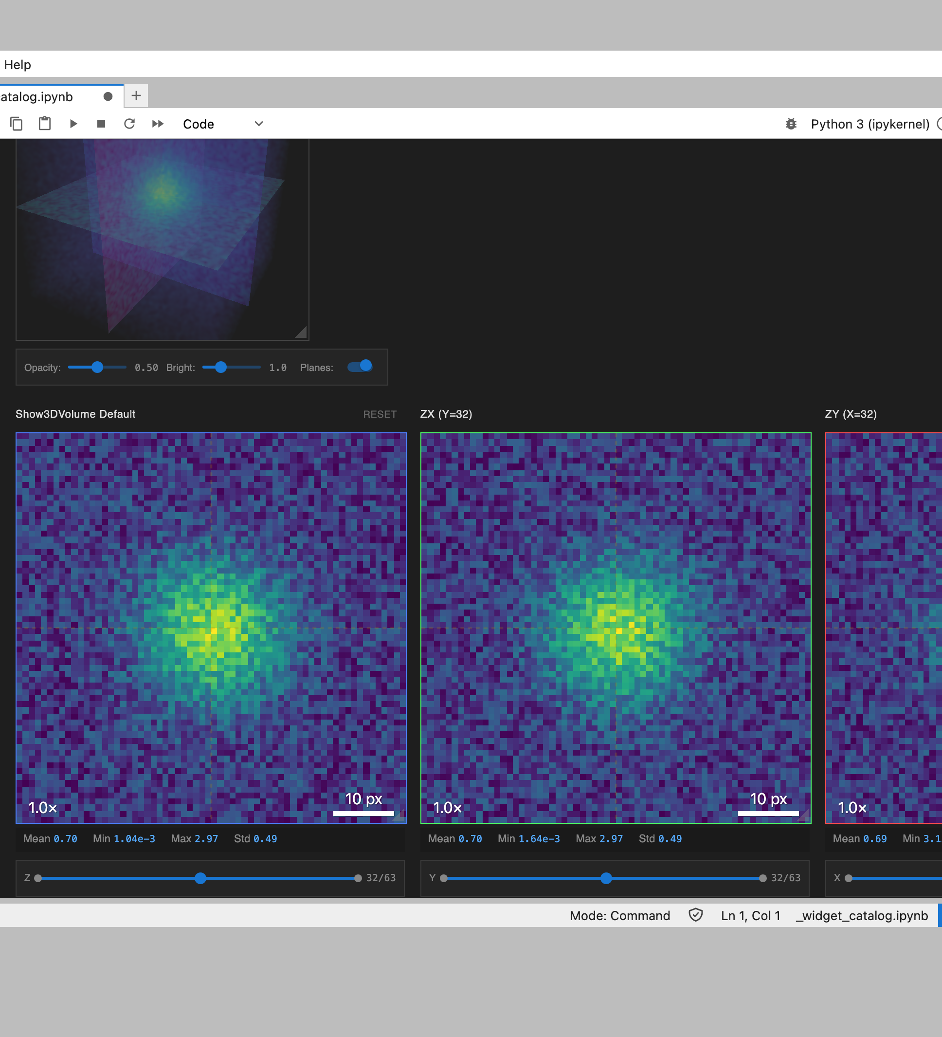 Show3DVolume Default (dark)