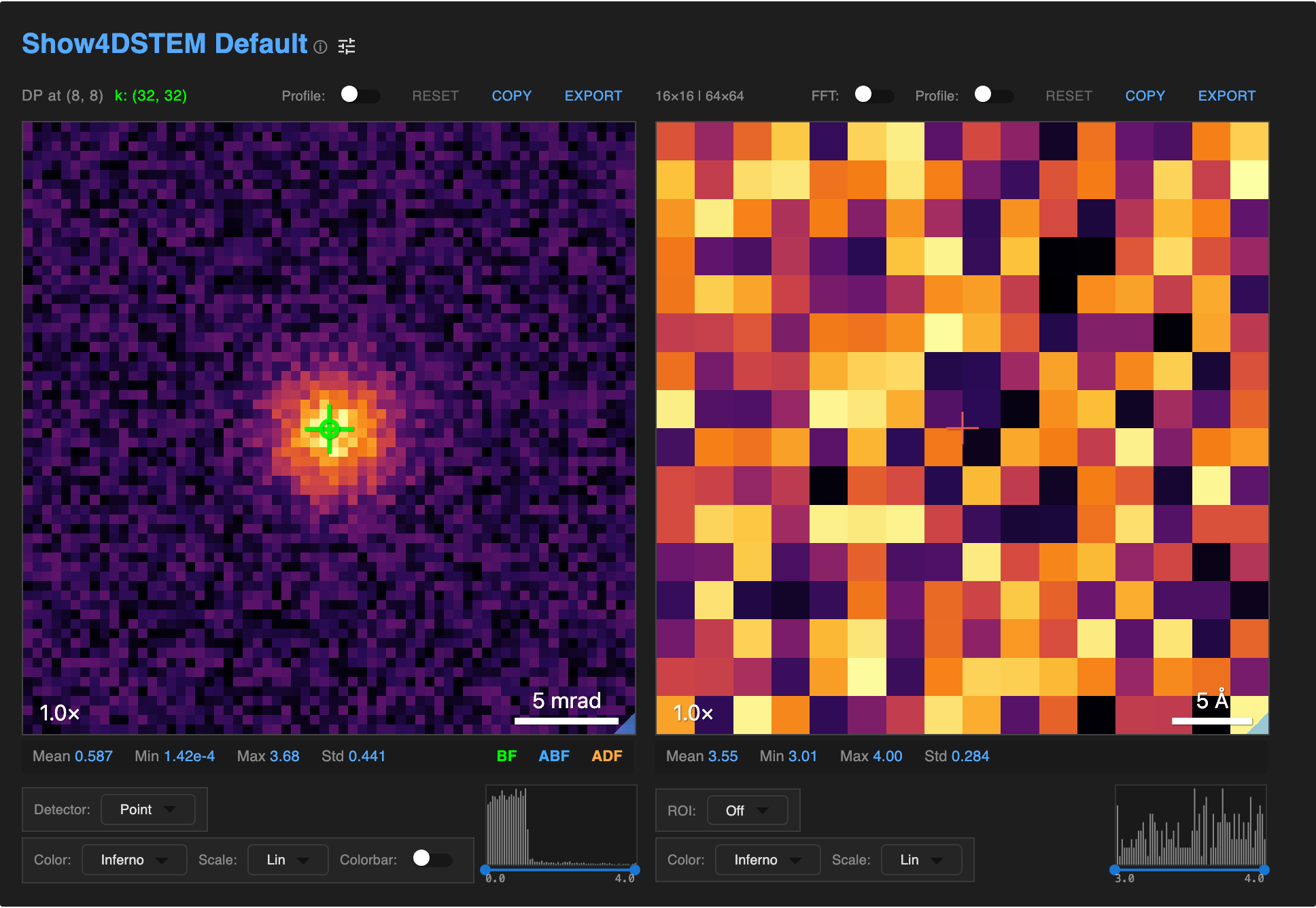 Show4DSTEM Default (dark)