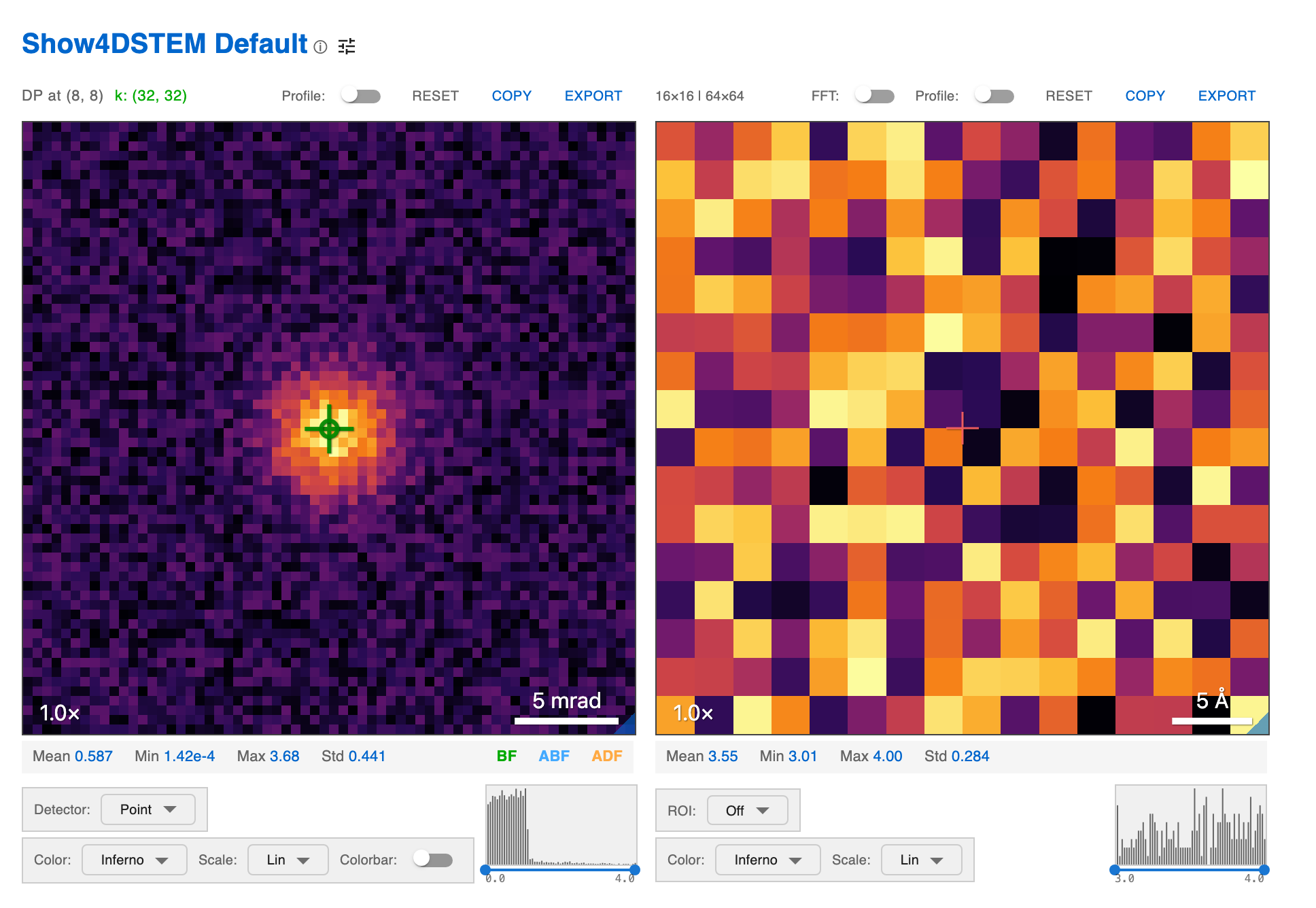 Show4DSTEM Default (light)